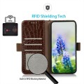 Eleganckie Skórzane Etui Pokrowiec do iPhone 17 Pro Max brązowe