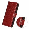 Eleganckie Skórzane Etui Pokrowiec do iPhone 17 Pro Max czerwone