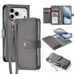 Szare Magnetyczne Etui Portfel Dux Ducis do iPhone 17 Pro Max