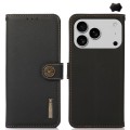 Skórzane Etui KHAZNEH z RFID do iPhone 17 Pro Max czarne