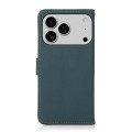 Skórzane Etui KHAZNEH z RFID do iPhone 17 Pro Max zielone