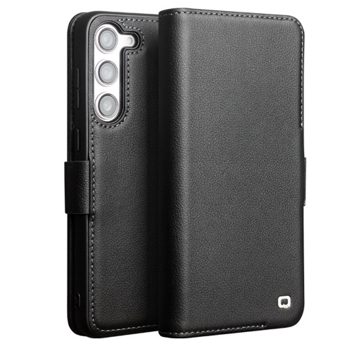 QIALINO Eleganckie Skórzane Etui do Samsung Galaxy S23+ czarne