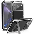R-JUST Pancerne Etui Antywstrząsowe do iPhone 17 Pro Max srebrne