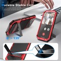 R-JUST Pancerne Etui Antywstrząsowe do iPhone 17 Pro Max czerwone