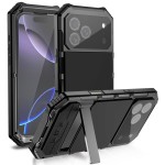 R-JUST Pancerne Etui Antywstrząsowe do iPhone 17 Pro Max czarne