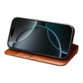 QIALINO Eleganckie Skórzane Etui do iPhone 17 Pro Max brązowe jasne