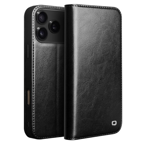 QIALINO Eleganckie Skórzane Etui do iPhone 17 Pro Max czarne