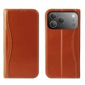 Skórzane Etui Pokrowiec Fierre Shann do iPhone 17 Pro Max brązowy