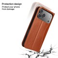 Skórzane Etui Pokrowiec Fierre Shann do iPhone 17 Pro Max brązowy