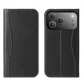Skórzane Etui Pokrowiec Fierre Shann do iPhone 17 Pro Max czarny