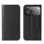 Skórzane Etui Pokrowiec Fierre Shann do iPhone 17 Pro Max czarny