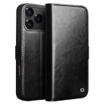 QIALINO Eleganckie Skórzane Etui Pokrowiec do iPhone 17 Pro Max czarne