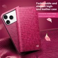 QIALINO Eleganckie Skórzane Etui Pokrowiec do iPhone 17 Pro Max różowe