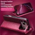 QIALINO Eleganckie Skórzane Etui Pokrowiec do iPhone 17 Pro Max różowe