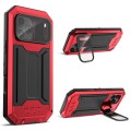 R-JUST Pancerne Etui Antywstrząsowe do iPhone 17 Pro Max czerwone