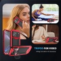 R-JUST Pancerne Etui Antywstrząsowe do iPhone 17 Pro Max czerwone
