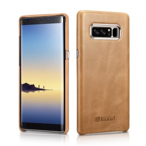 Skórzane Plecki Etui ICARER Samsung Galaxy Note 8 khaki