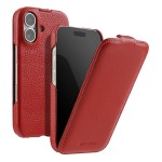 MELKCO MagSafe Skórzane Etui Pionowe do iPhone 17  czerwone
