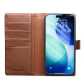 QIALINO Magnetyczne Eleganckie Skórzane Etui do iPhone 17 Pro Max brązowe