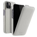 MELKCO MagSafe Skórzane Etui Pionowe do iPhone 13 mini białe