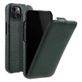 MELKCO MagSafe Skórzane Etui Pionowe do iPhone 13 mini zielone