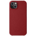 MELKCO Skórzane Etui Obudowa do iPhone 13 mini czerwone