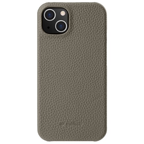 MELKCO Skórzane Etui Obudowa do iPhone 13 mini szare