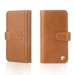 Skórzane Etui Portfel PIERRE CARDIN iPhone X brązowe