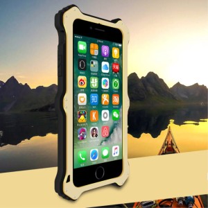 Metalowe Pancerne etui LOVE MEI MK2 iPhone 7 złote