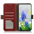 Eleganckie Skórzane Etui Pokrowiec do iPhone 17 Pro czerwone