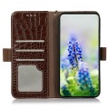 Eleganckie Skórzane Etui Pokrowiec do iPhone 17 Pro brązowe