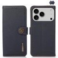 Skórzane Etui KHAZNEH z RFID do iPhone 17 Pro granatowe