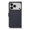 Skórzane Etui KHAZNEH z RFID do iPhone 17 Pro granatowe