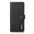 Skórzane Etui KHAZNEH z RFID do iPhone 17 Pro czarne