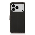 Skórzane Etui KHAZNEH z RFID do iPhone 17 Pro czarne