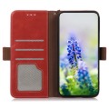 Skórzane Etui Pokrowiec RFID do iPhone 17 Pro czerwony