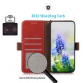 Skórzane Etui Pokrowiec RFID do iPhone 17 Pro czerwony