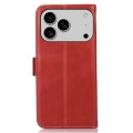 Skórzane Etui Pokrowiec RFID do iPhone 17 Pro czerwony