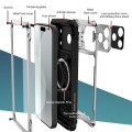 Mocne Pancerne Etui Antywstrząsowe do iPhone 17 Pro srebrne