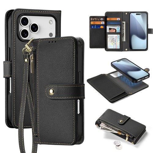 Czarne Magnetyczne Etui Portfel Dux Ducis do iPhone 17 Pro