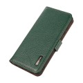 Skórzane Etui Pokrowiec RFID do iPhone 17 Pro zielony