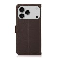 Skórzane Etui Pokrowiec RFID do iPhone 17 Pro Max brązowy