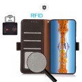 Skórzane Etui Pokrowiec RFID do iPhone 17 Pro Max brązowy