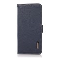 Skórzane Etui Pokrowiec RFID do iPhone 17 Pro Max granatowy