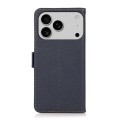 Skórzane Etui Pokrowiec RFID do iPhone 17 Pro Max granatowy