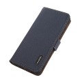 Skórzane Etui Pokrowiec RFID do iPhone 17 Pro Max granatowy