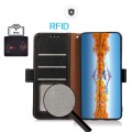 Skórzane Etui Pokrowiec RFID do iPhone 17 Pro czarny