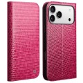 QIALINO Eleganckie Skórzane Etui Pokrowiec do iPhone 17 Pro różowe