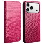 QIALINO Eleganckie Skórzane Etui Pokrowiec do iPhone 17 Pro różowe