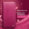 QIALINO Eleganckie Skórzane Etui Pokrowiec do iPhone 17 Pro różowe